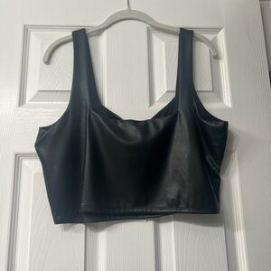 Express Black Sleeveless Crop Tank